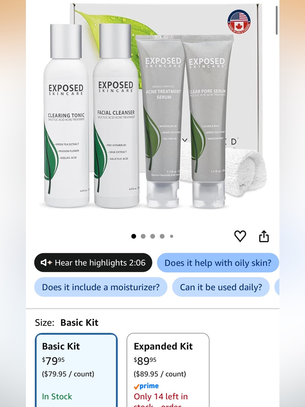 Clear Skin Routine Kit - White & Green - Picture 2 of 8